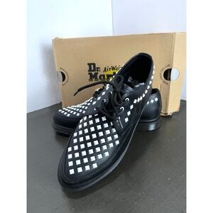 Dr. Martens Willis Stud Leather smooth Oxford Dress Shoes M-6/W-7 black NEW